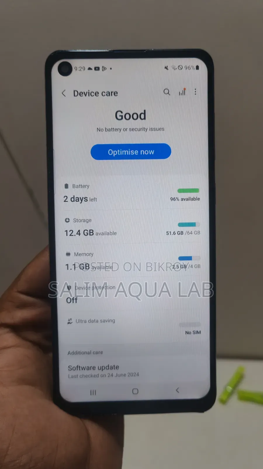 স্যামসাং গ্যালাক্সি A21s 64 GB নীল