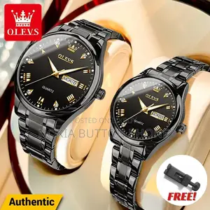 Olives 5563 Couple Watch (Full Black)