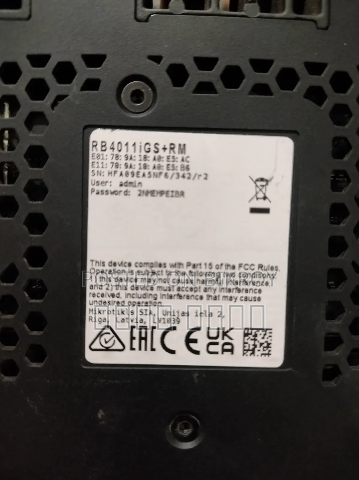 Mikrotik RB4011iGS+RM 10xGigabit Ethernet Rackmount Router