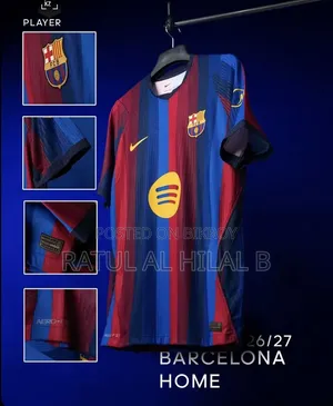 Barcelona's New Home Jersey Kit.