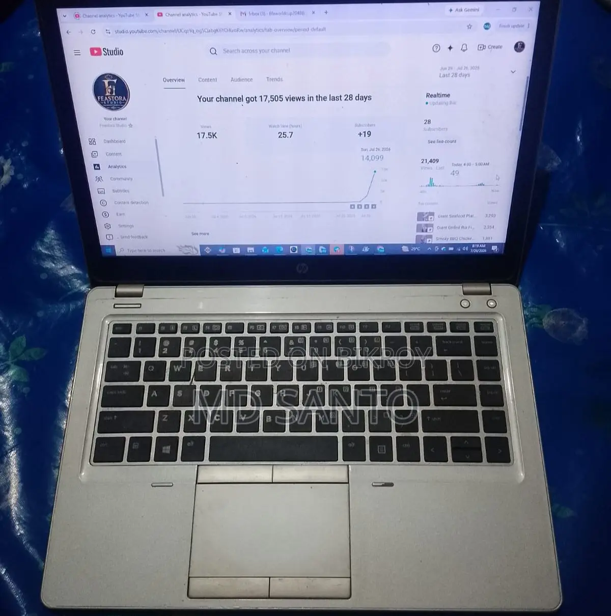 ল্যাপটপ এইচপি এলিটবুক ফোলিও ৯৪৮০এম ৮জিবি ইন্টেল কোর আই৫ এসএসডি ২৫৬জিবি