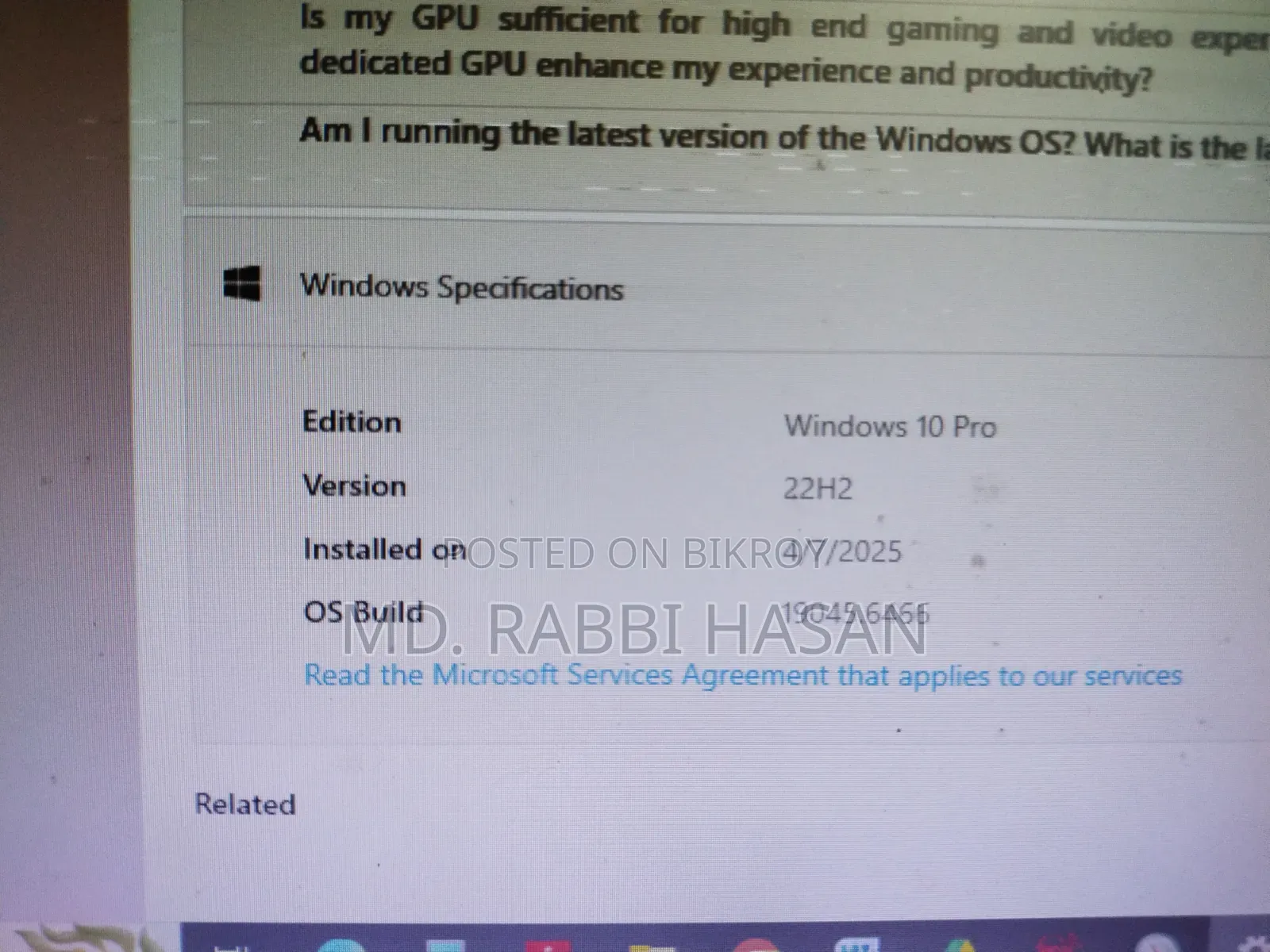 Desktop Computer Asus 8GB Intel Core i3 HDD 128GB