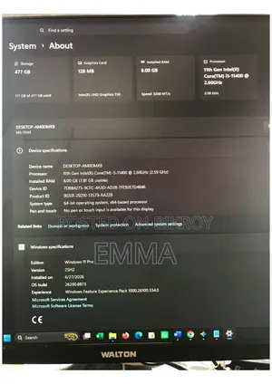 Desktop Computer MSI 8GB Intel Core I5 SSHD (Hybrid) 512GB