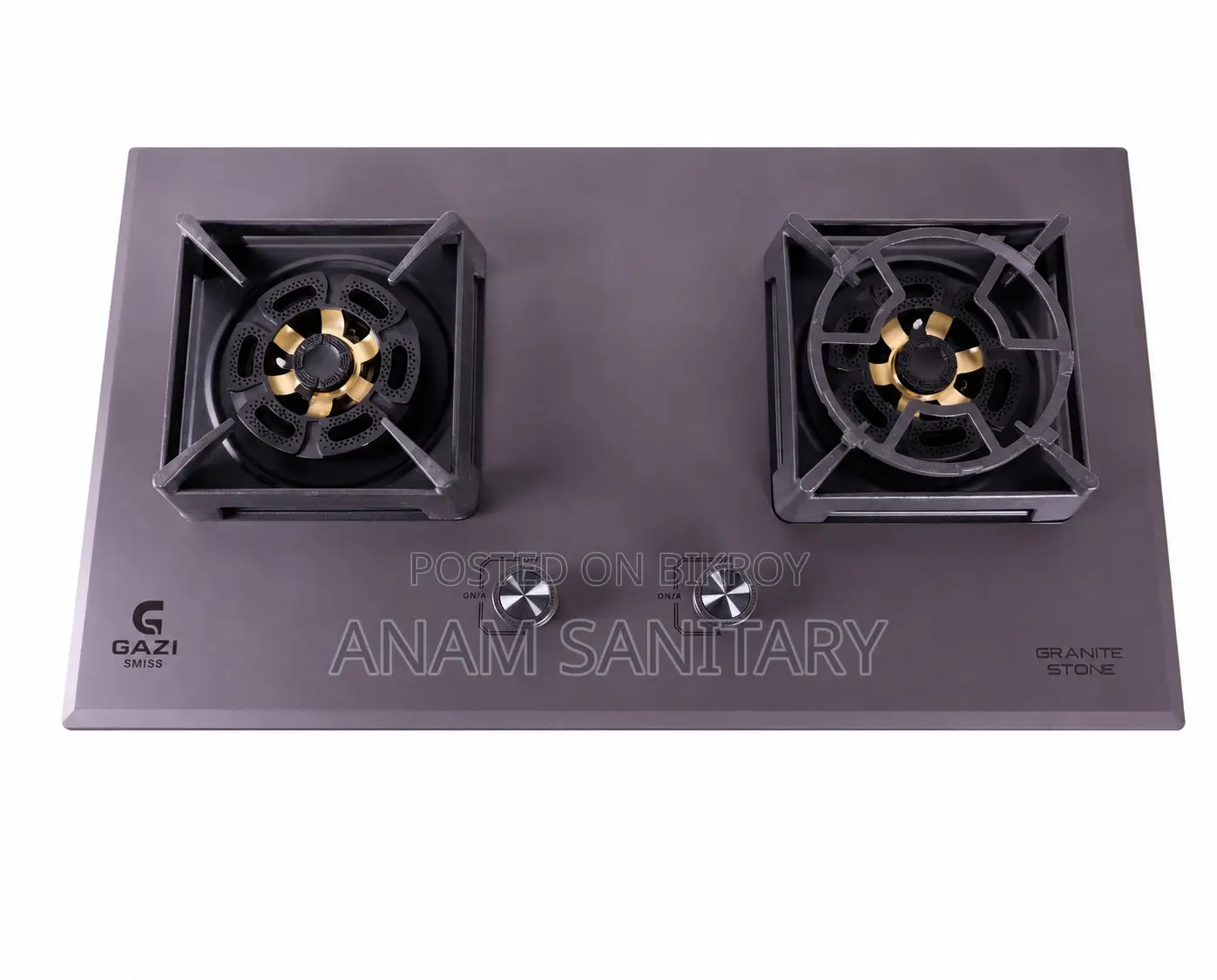 Gazi Smiss EG-2783M Granite Stone Top Gas Stove – Double Burner CAM