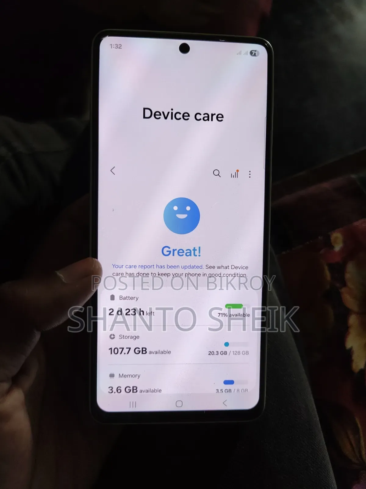 স্যামসাং গ্যালাক্সি এ৭৩ ৫জি ১২৮ জিবি ব্লু