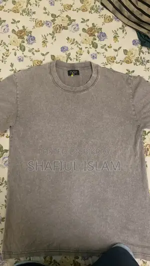 Noir Premium Acid Washed Tee and a FREE Beige Tee