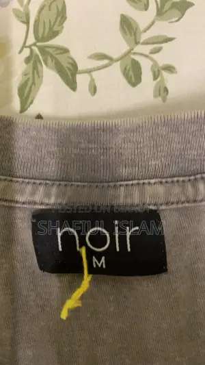 Noir Premium Acid Washed Tee and a FREE Beige Tee