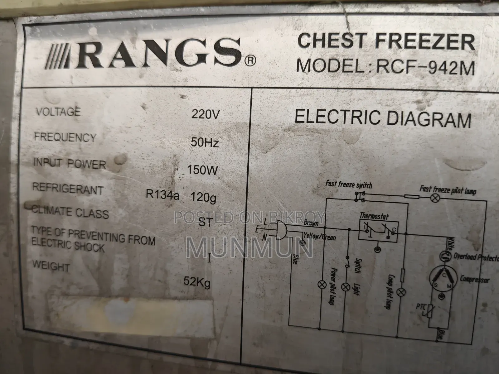 Rangs Deep Fridge (120kg Capacity )