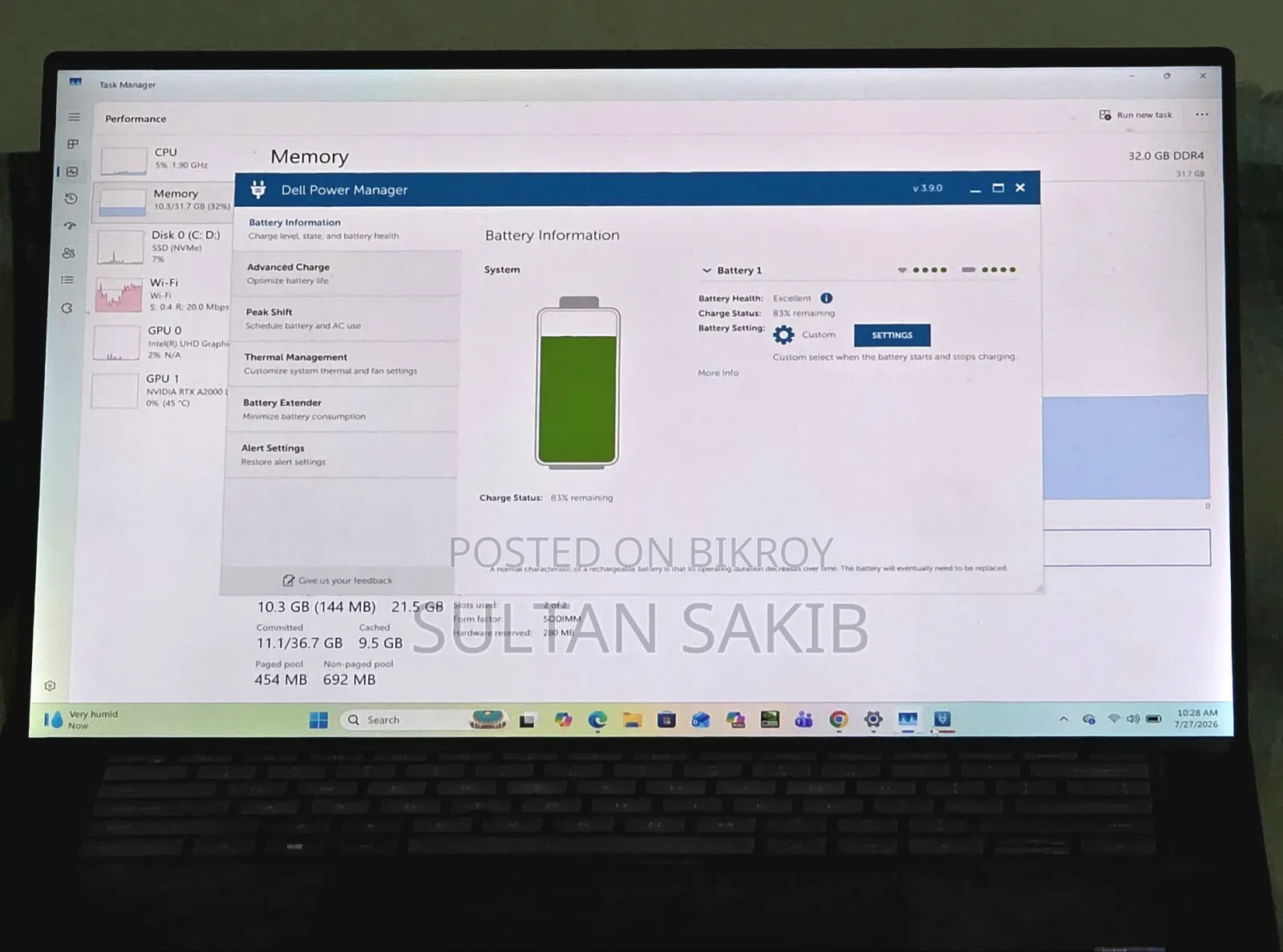 New Laptop Dell Precision 5560 32GB Intel Core I7 SSD 512GB