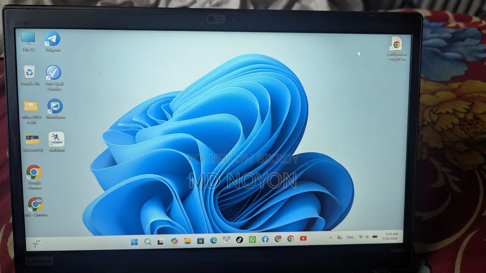 Laptop Lenovo ThinkPad T490s 8GB Intel Core I5 SSD 256GB