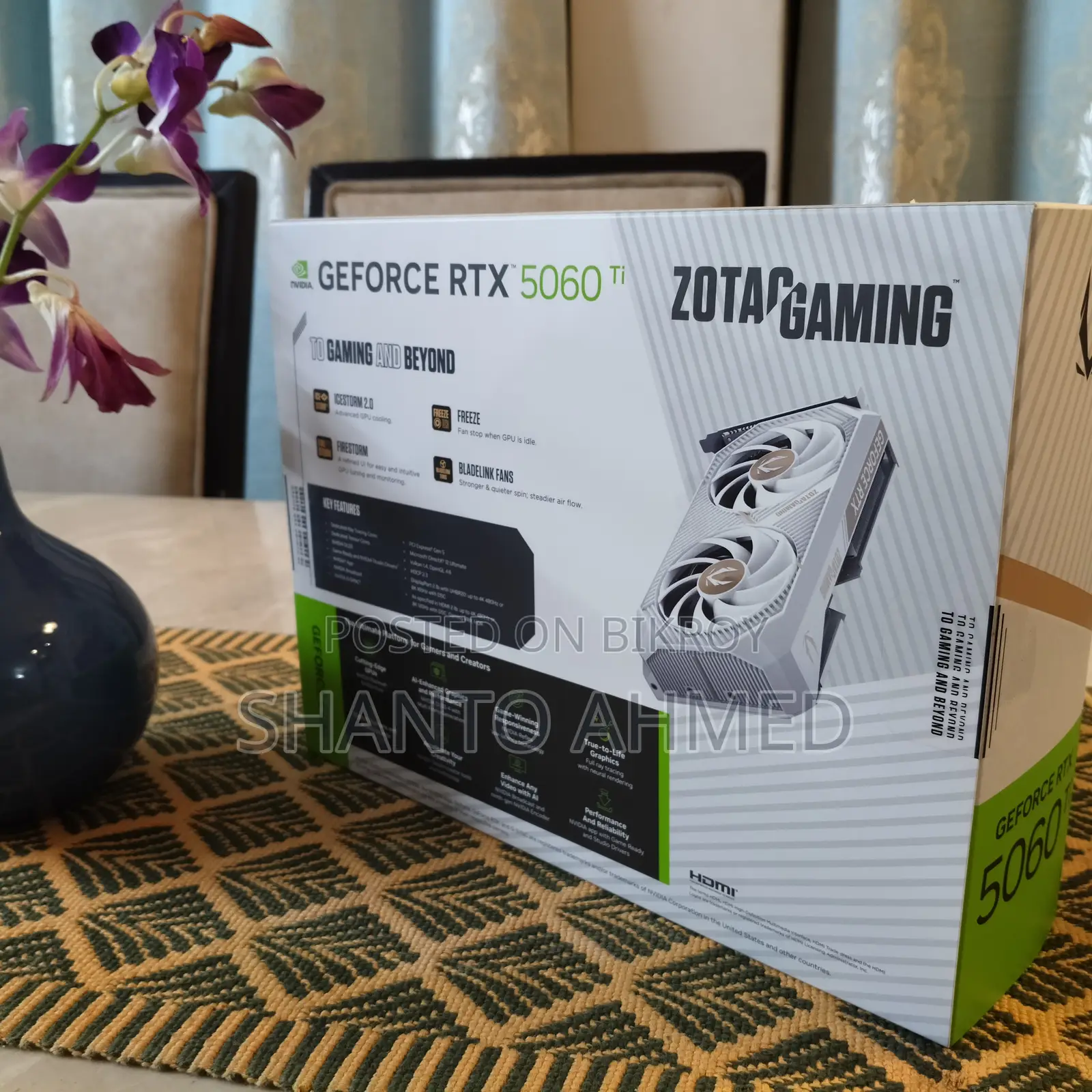 ZOTAC RTX 5060 Ti Twin Edge OC — 16GB GDDR7 (White Rare Collection)