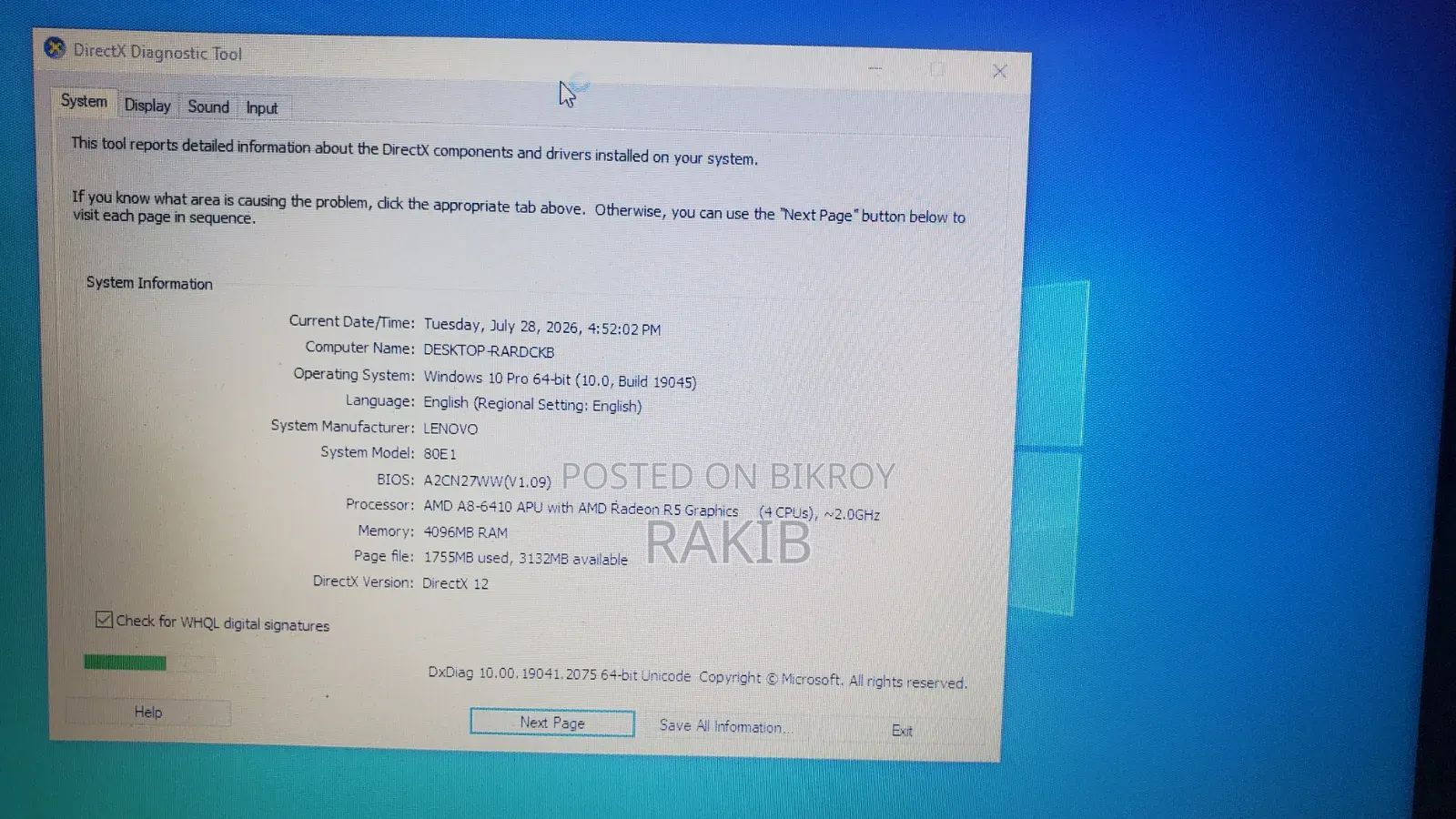 Laptop Lenovo G40 4gb Amd Ryzen 5 HDD 1t