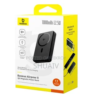 Baseus Airpow II Qi2 22.5W Magnetic Power Bank - 10000mAh