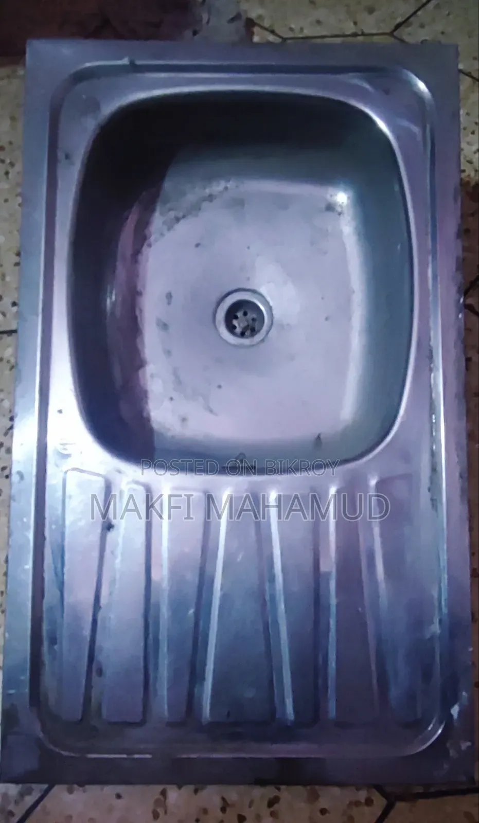 স্টেইনলেস স্টিল কিচেন সিংক উইথ ড্রেনবোর্ড