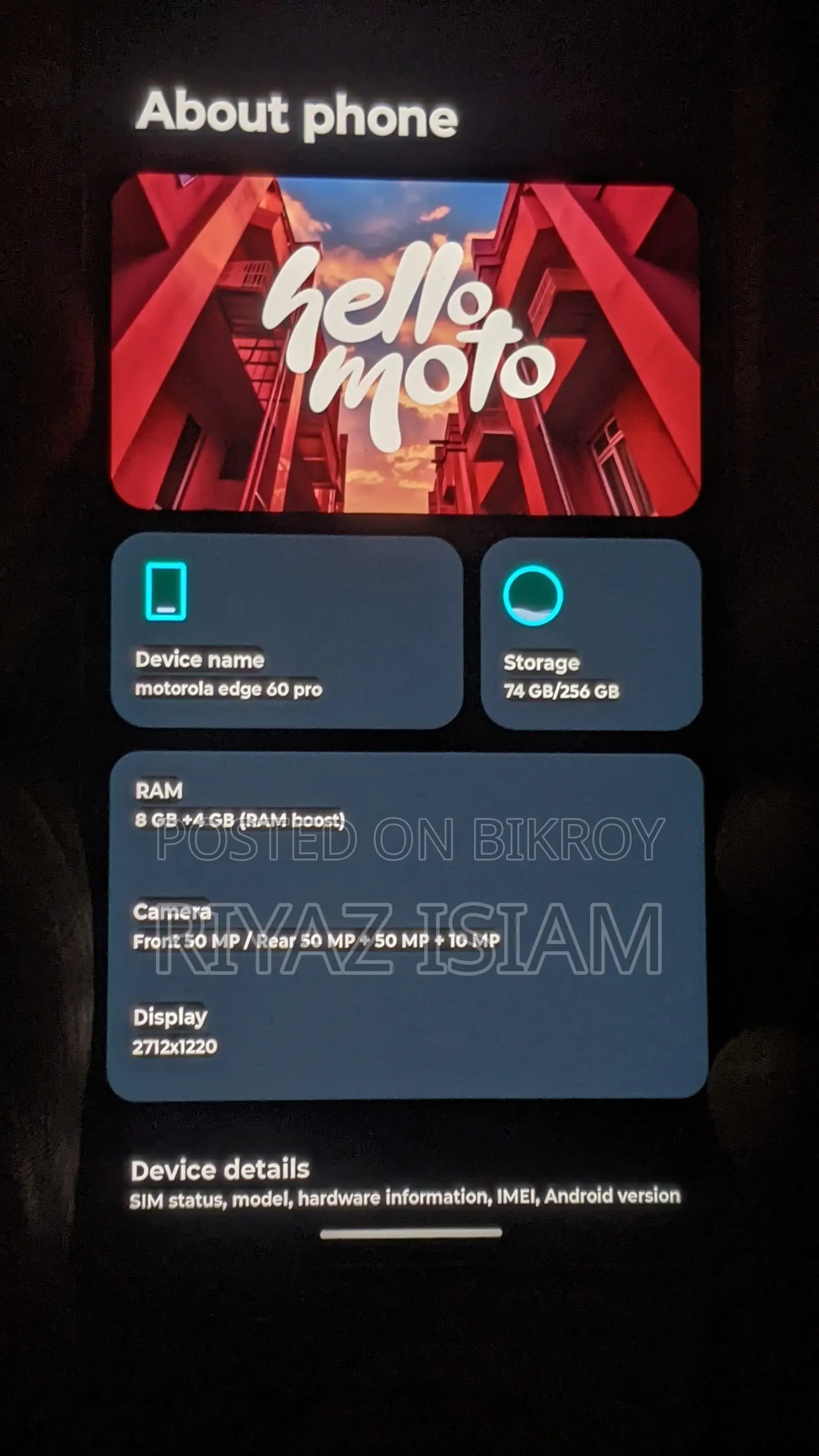 Motorola Edge 60 Pro 256 GB Blue