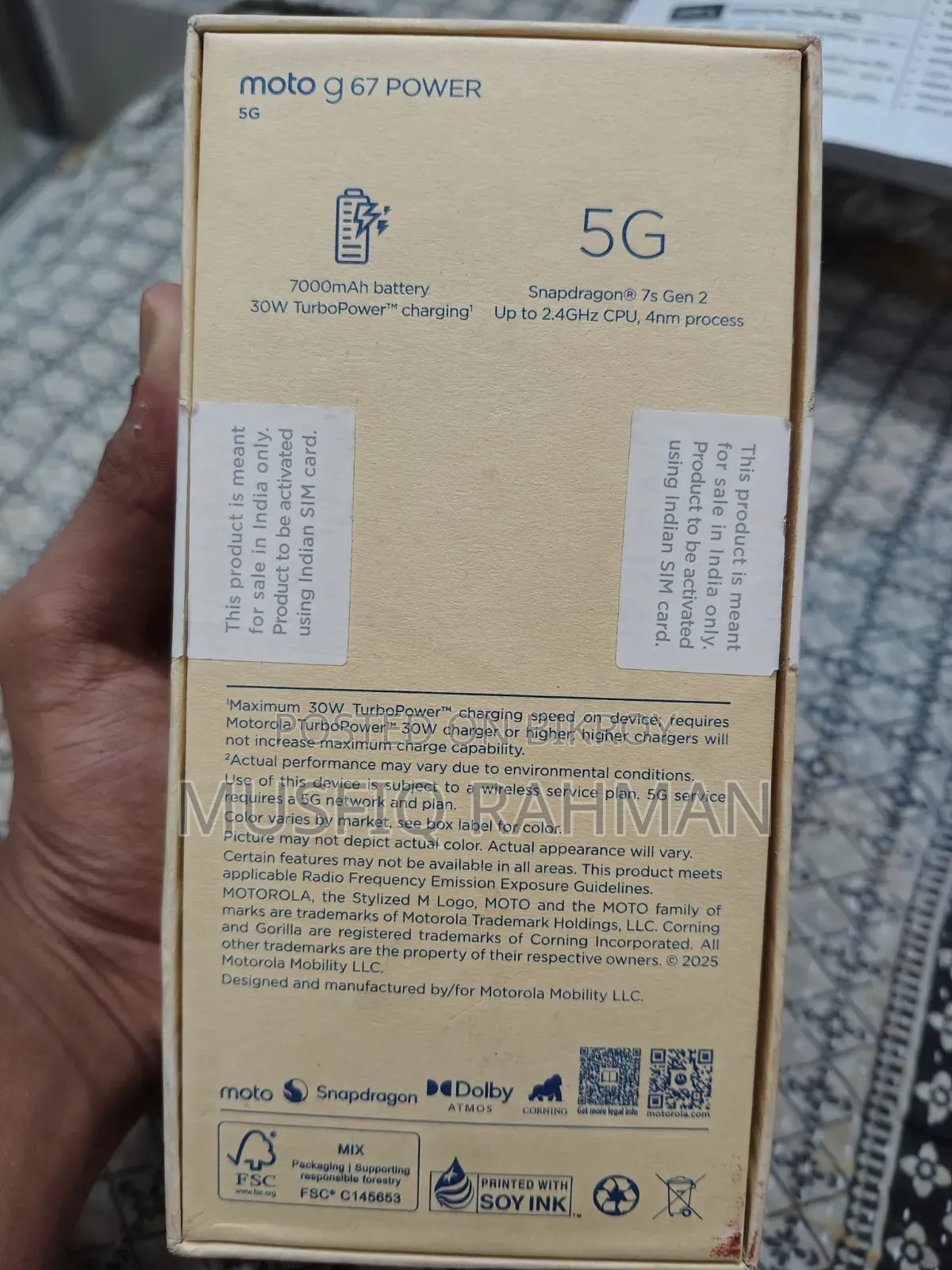New Motorola Moto G67 Power 5G 128 GB Green