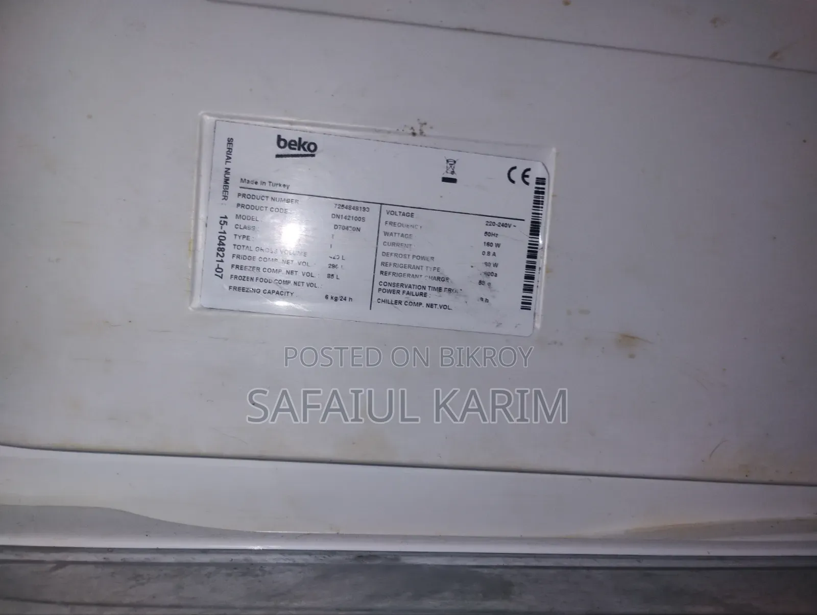 Beko Fridge For Sale