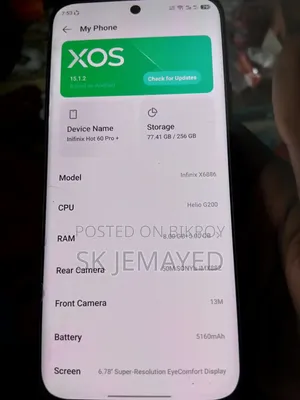 ইনফিনিক্স হট ৬০ প্রো+ ২৫৬ জিবি নীল