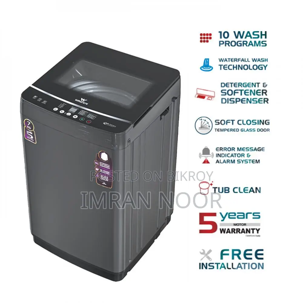 Walton Fully Automatic Top Loading 7 Kg Washing Machine