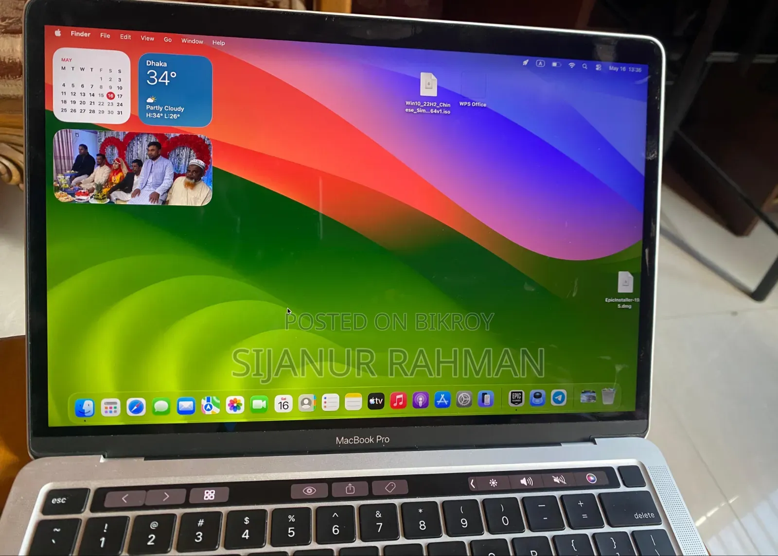 Laptop Apple MacBook Pro 2020 16GB SSD 512GB