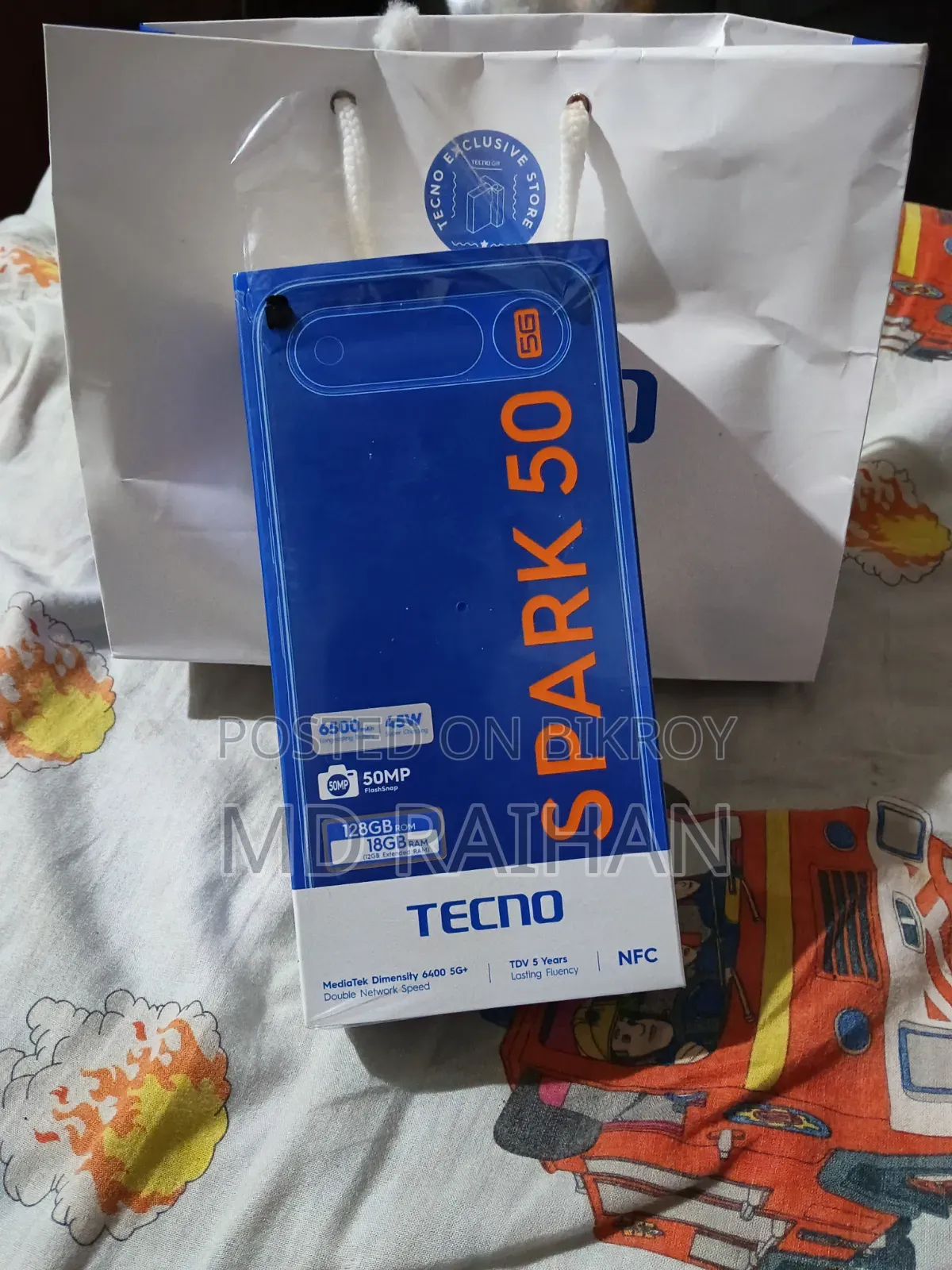টেকনো স্পার্ক ৫০ ৫জি ১২৮ জিবি ব্ল্যাক