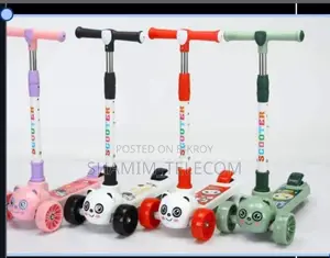 Dream Scooter for Kids | 3 Wheel LED Scooter Adjustable Handle | Pink