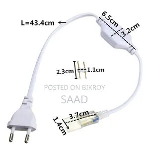 220-240v LED Flexible Strip Light EU Plug 12mm Connector Adapter