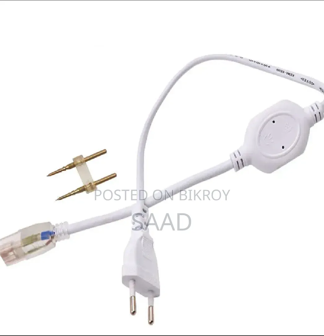 220-240v LED Flexible Strip Light EU Plug 12mm Connector Adapter