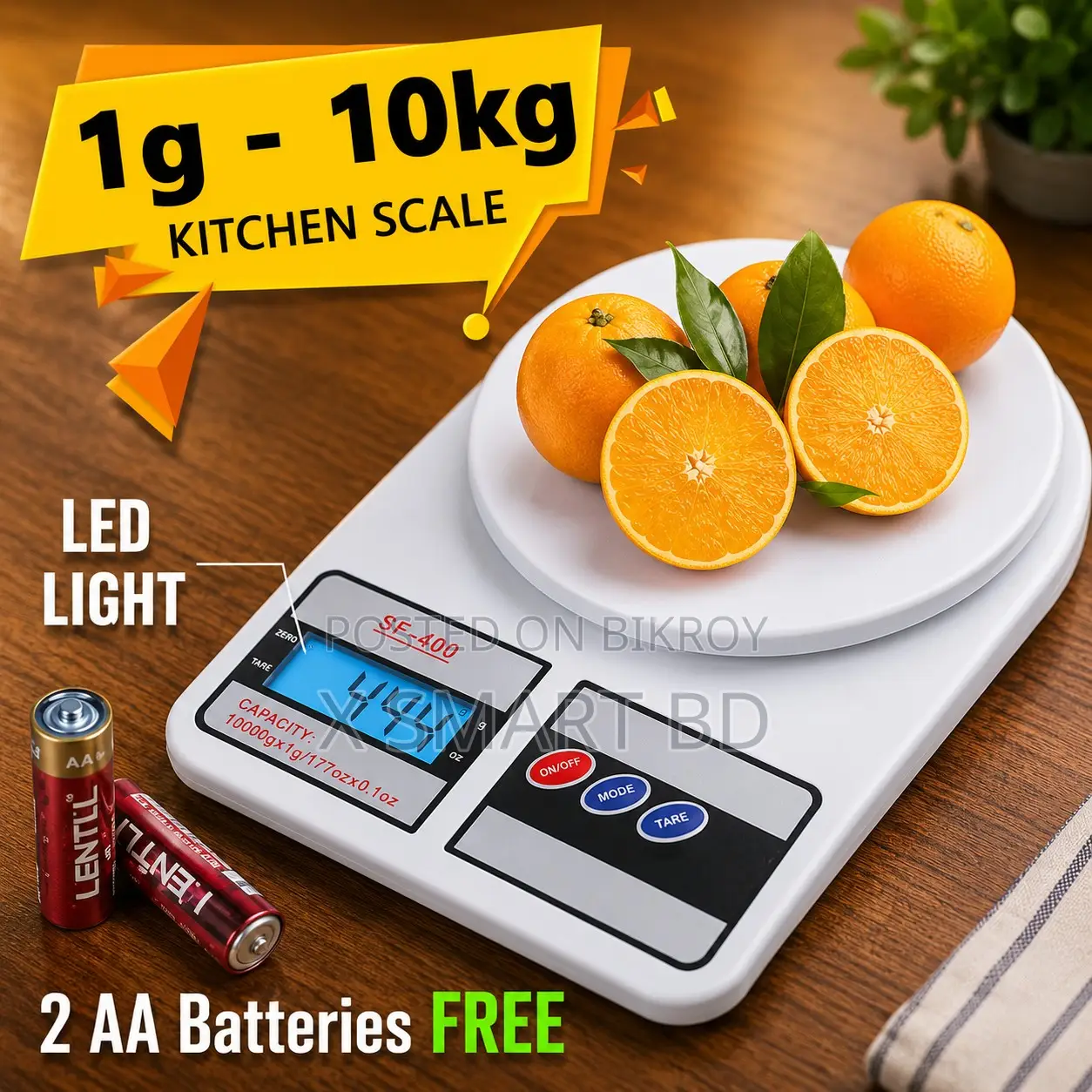 ডিজিটাল কিচেন স্কেল ৫০০গ্রাম-১০কেজি