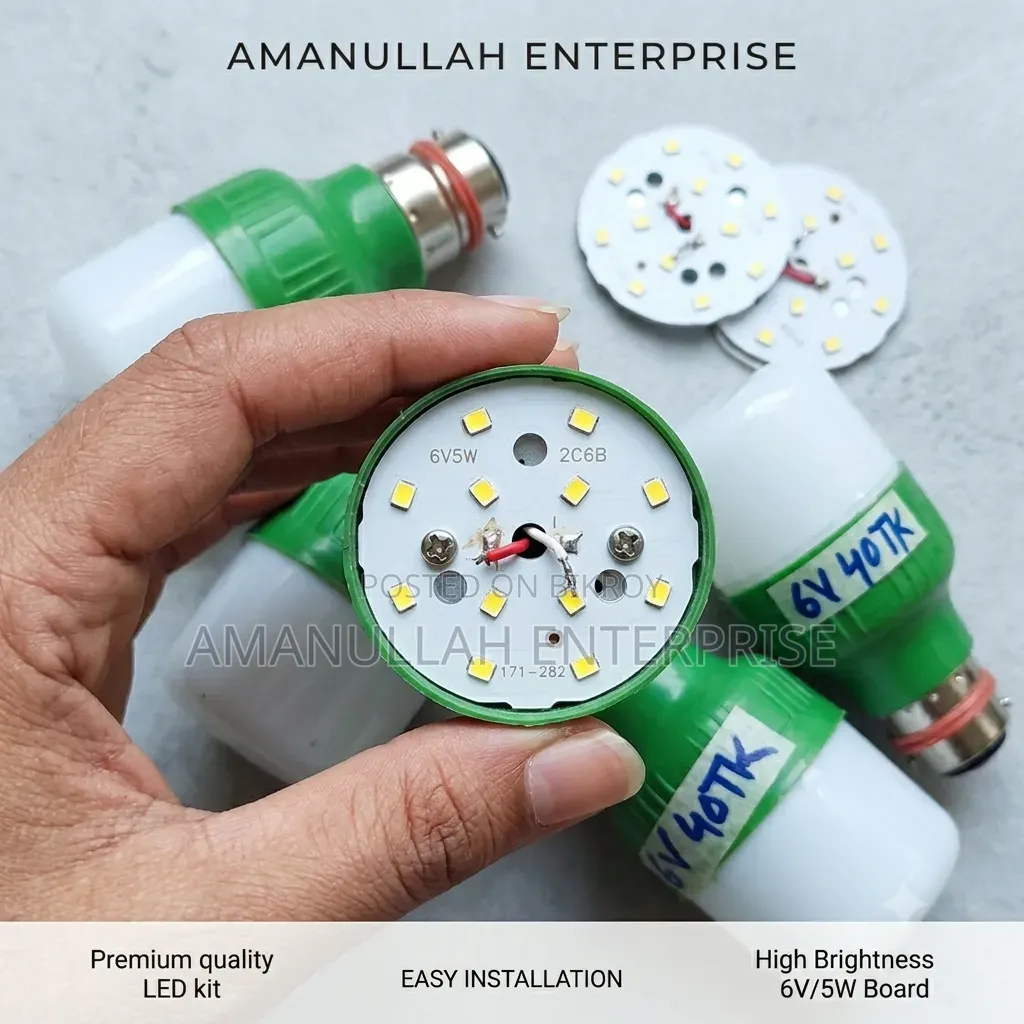 Premium 6V 5W LED Bulb Kit – High Brightness McPCB Board (5 Pcs)