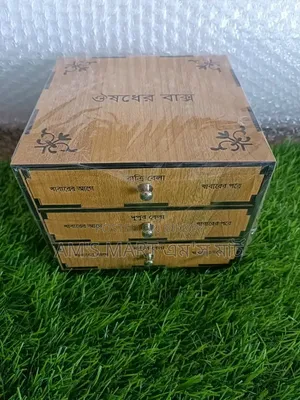 Medicine Box (Size-L) – Wooden Organizer