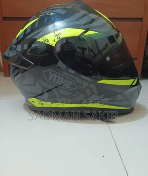 Helmet (YOHE 977 C Black Green Glossy)