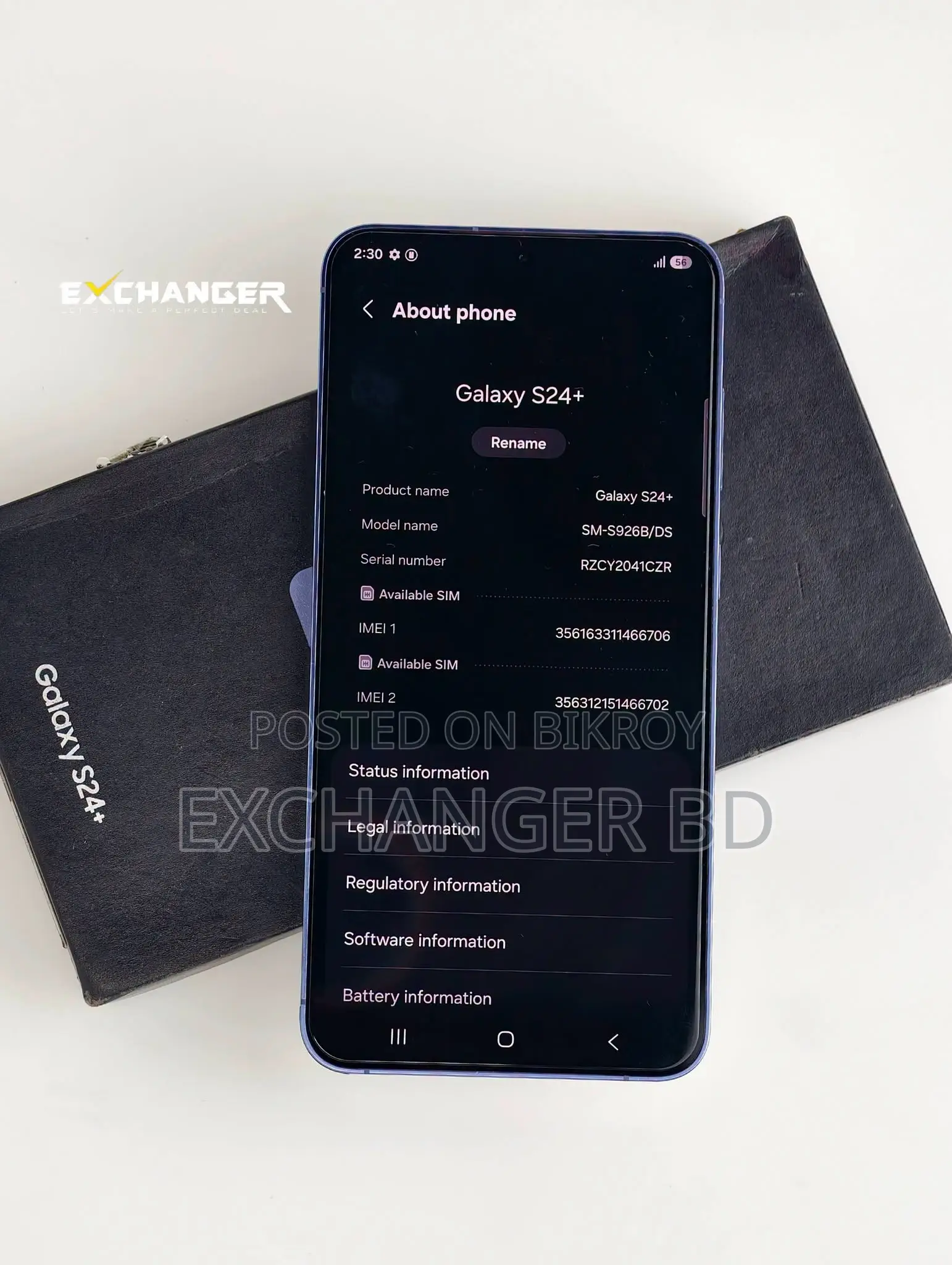 New Samsung Galaxy S24+ 256 GB Blue