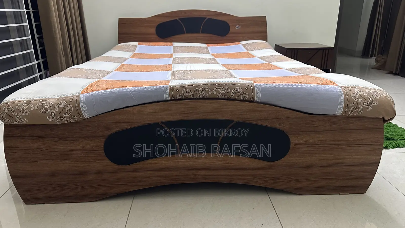 অটবি কুইন সাইজ ডাবল বেড, যাজিম তোশক সহ ।