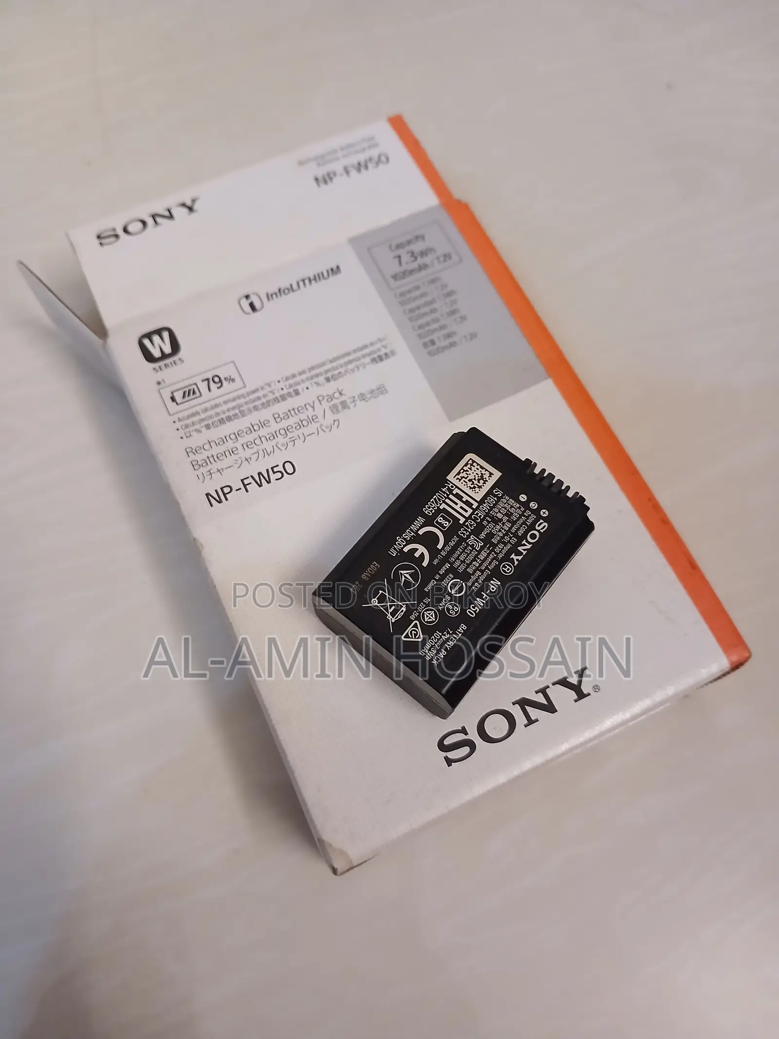 Sony A6000,6100,6300,6400 All Model Camera NP-FW50 Lithium Ion Battery