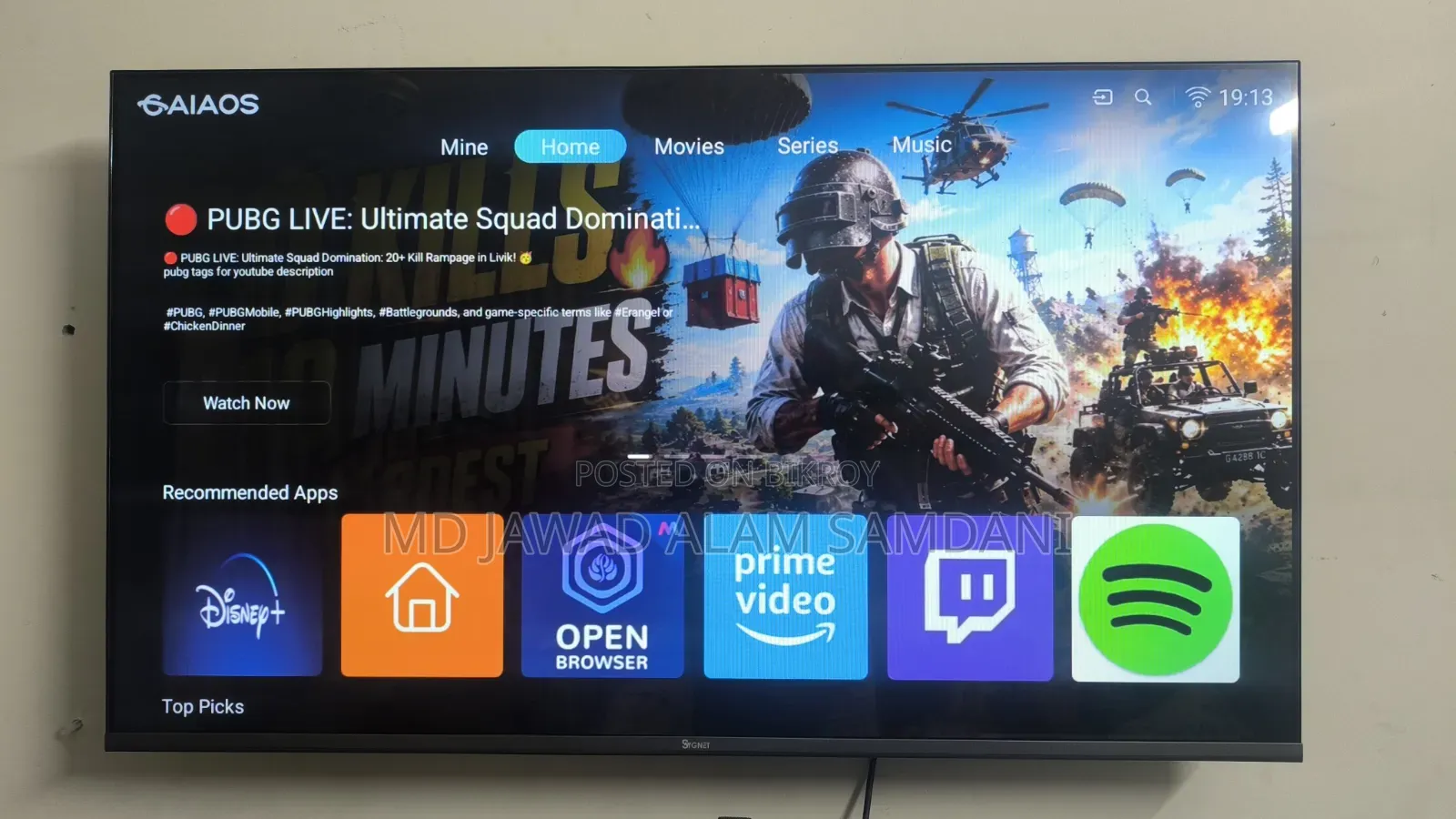 Sygnet Android TV. 43" HD ( in YouTube)