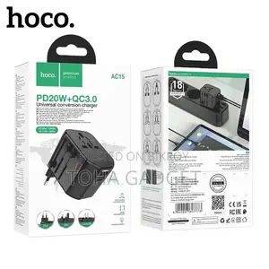 Hoco AC15 PD20W 3-Port Universal Charger Adapter