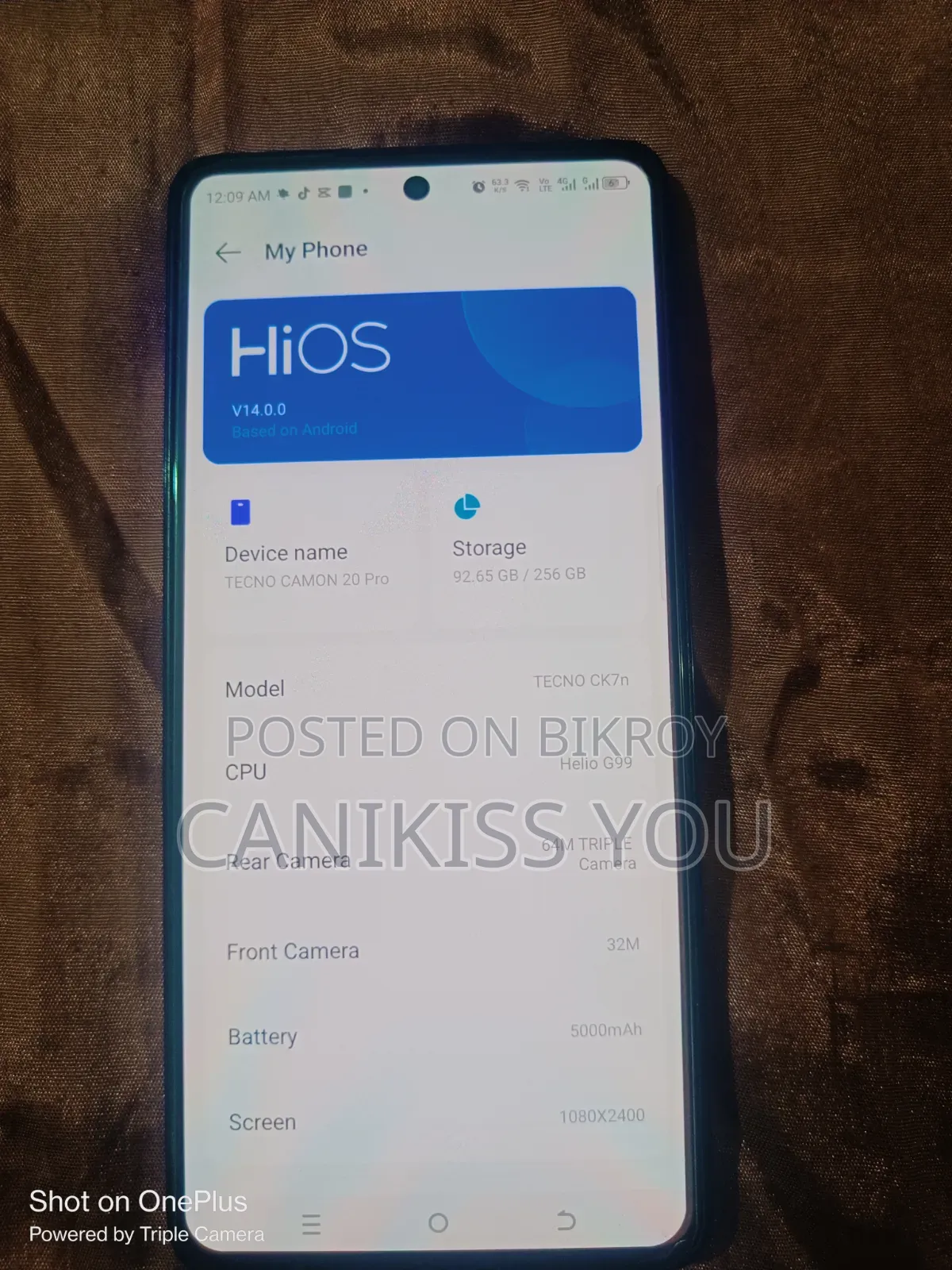 Tecno Camon 20 Pro 256 GB Black