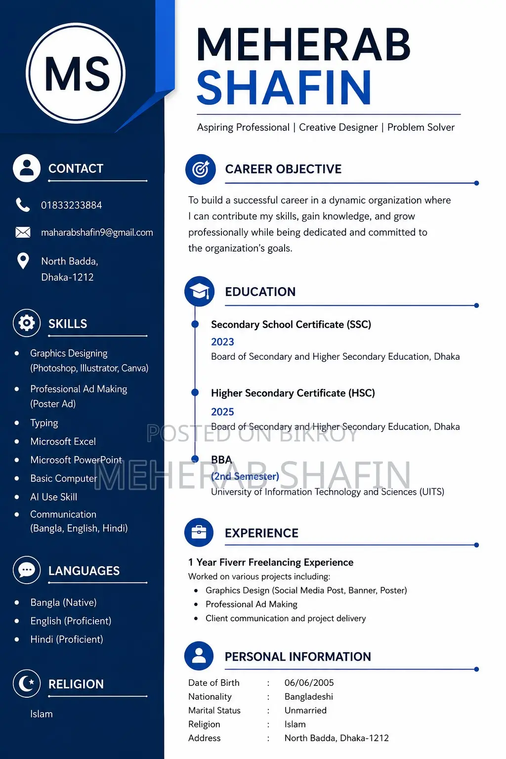 Computing IT CV