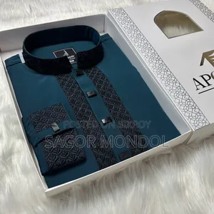 Premium Deep Teal Blue Panjabi