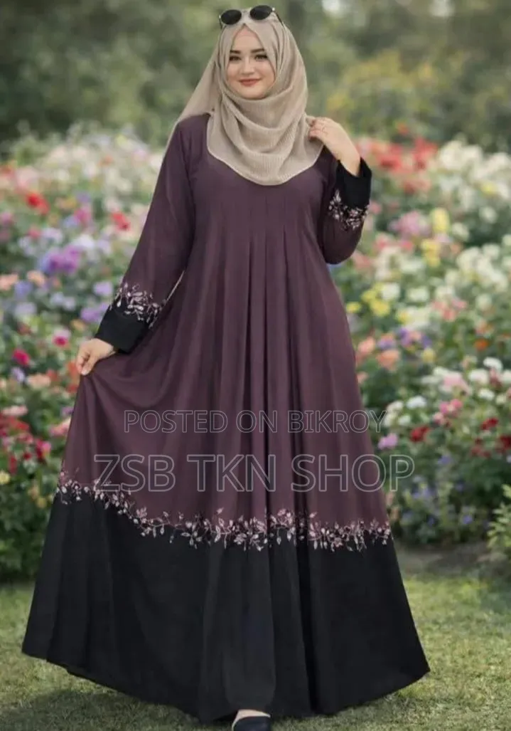 Embroidery Contrast Borka (Only Borka)