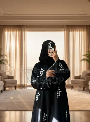 Premium Bali Burqa – With Embroidery Work and Hijab
