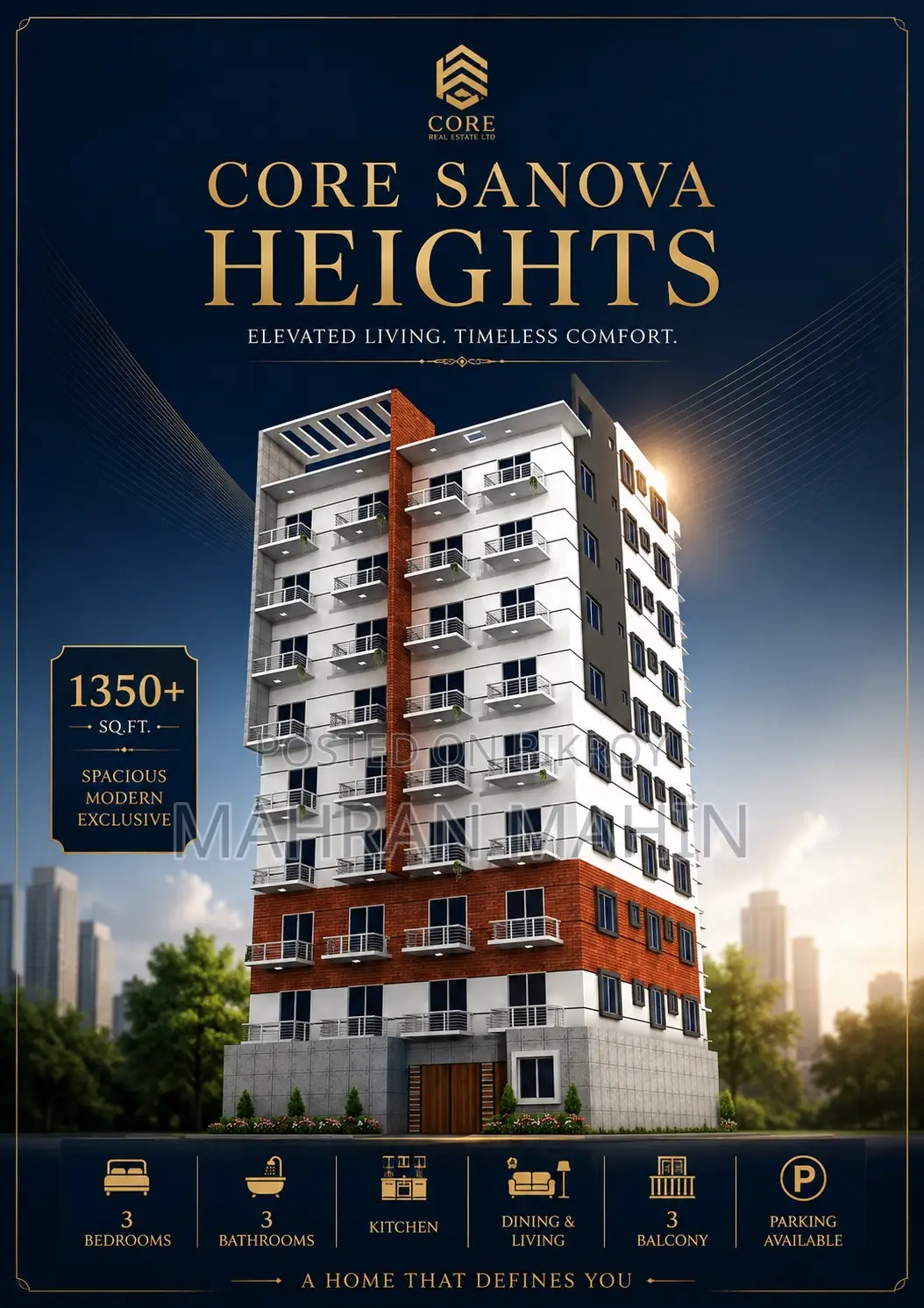 3 Bedroom Apartment in Dhaka, Basabo for Sale