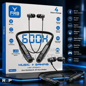 FRB N26 Wireless Gaming Neckband Bluetooth Earphones BT 5.4
