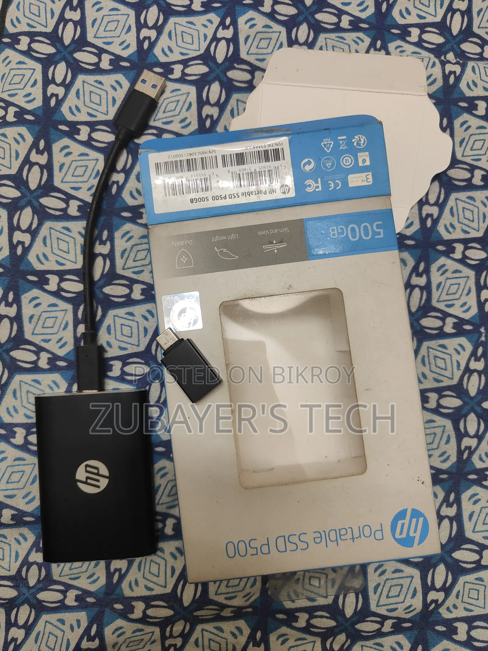 HP Portable SSD P500 – 500gb (USB 3.1 Type-C)