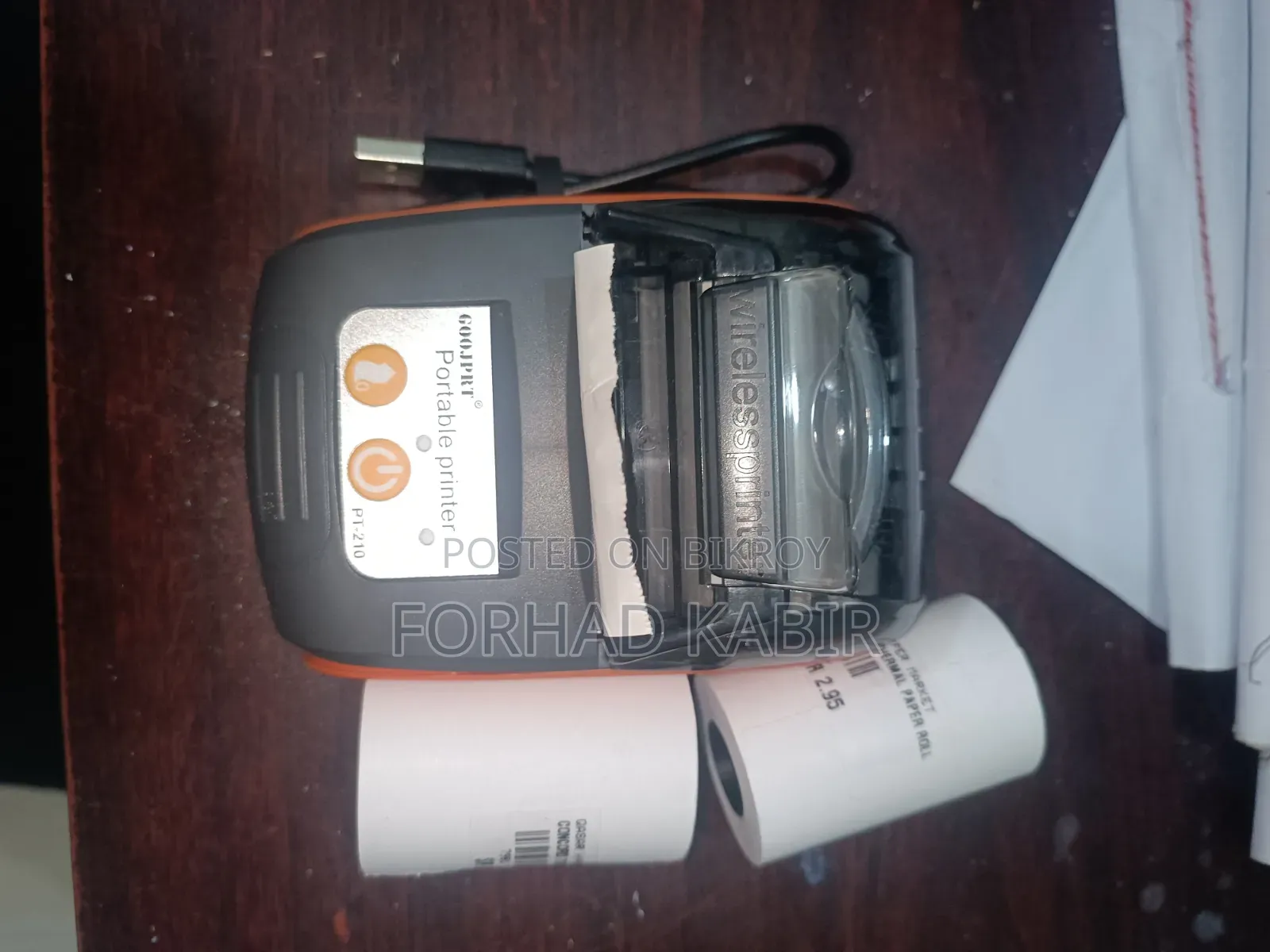 Portable Printer With 5 Extra Rolls