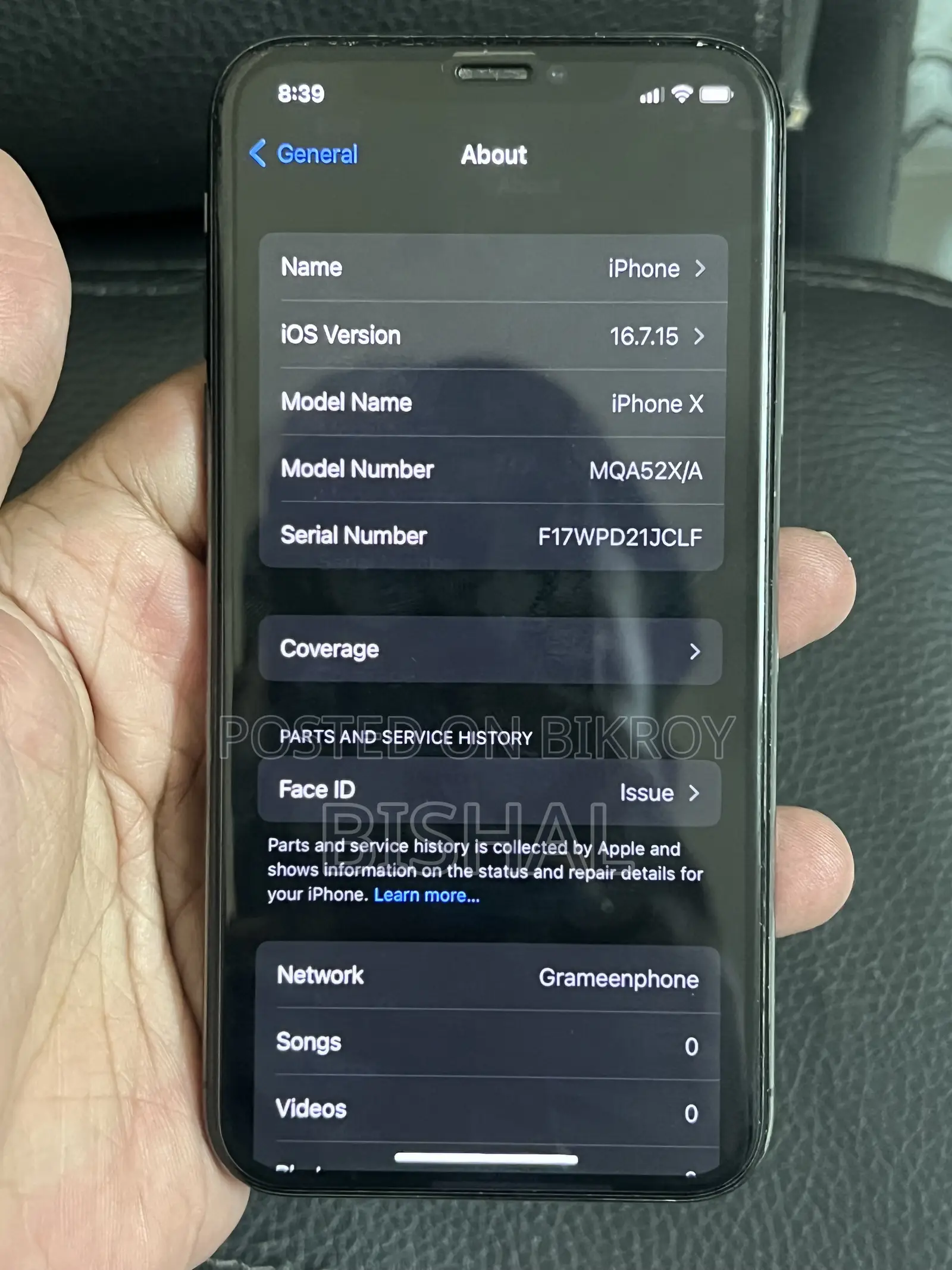 Apple iPhone X 64 GB Black