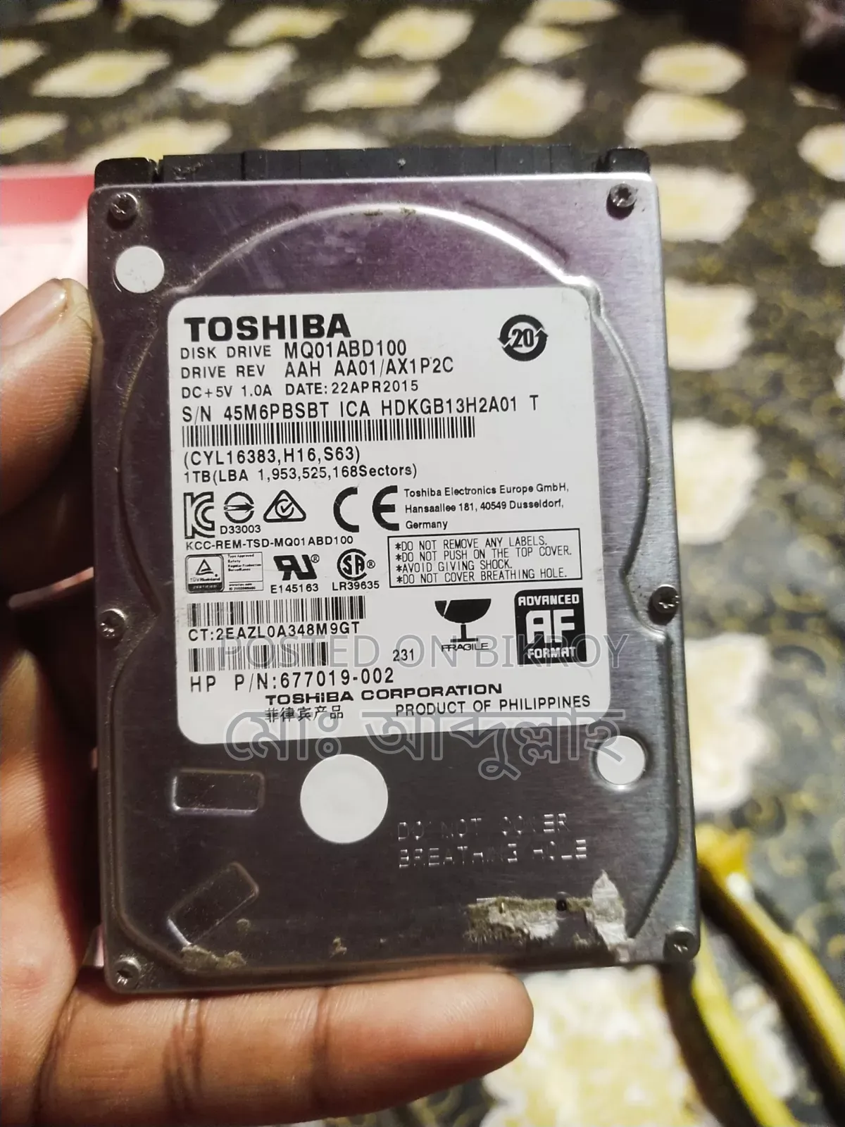 Toshiba 1tb Laptop HDD