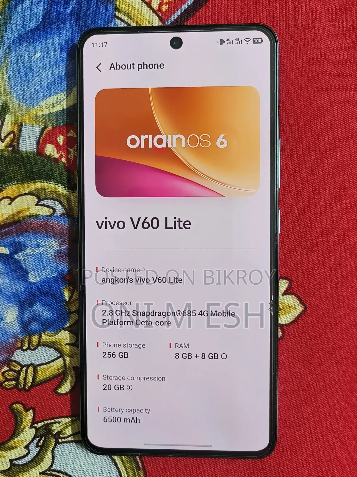 New Vivo V60 Lite 4G 256 GB Blue