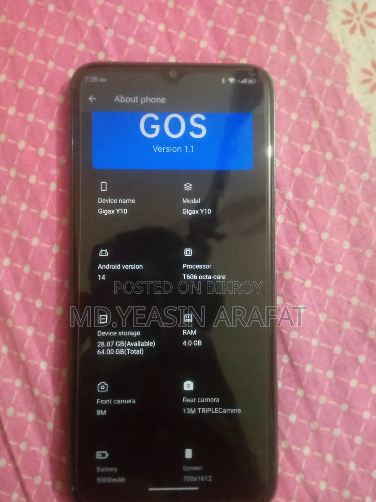 New GDL GigaX Y10 64 GB Black